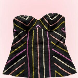 women’s strapless trina turk top;